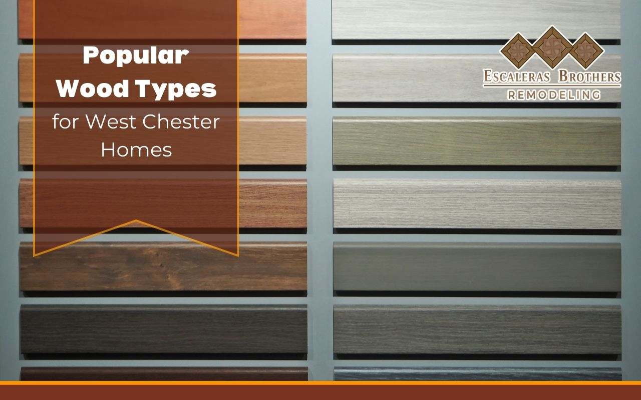 Popular wood types for flooring options displayed